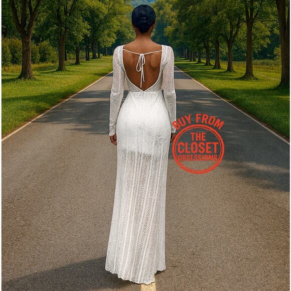 ZARA BLOGGER FAVE!!! Open Back Maxi Dress NWT - Picture 3 of 16